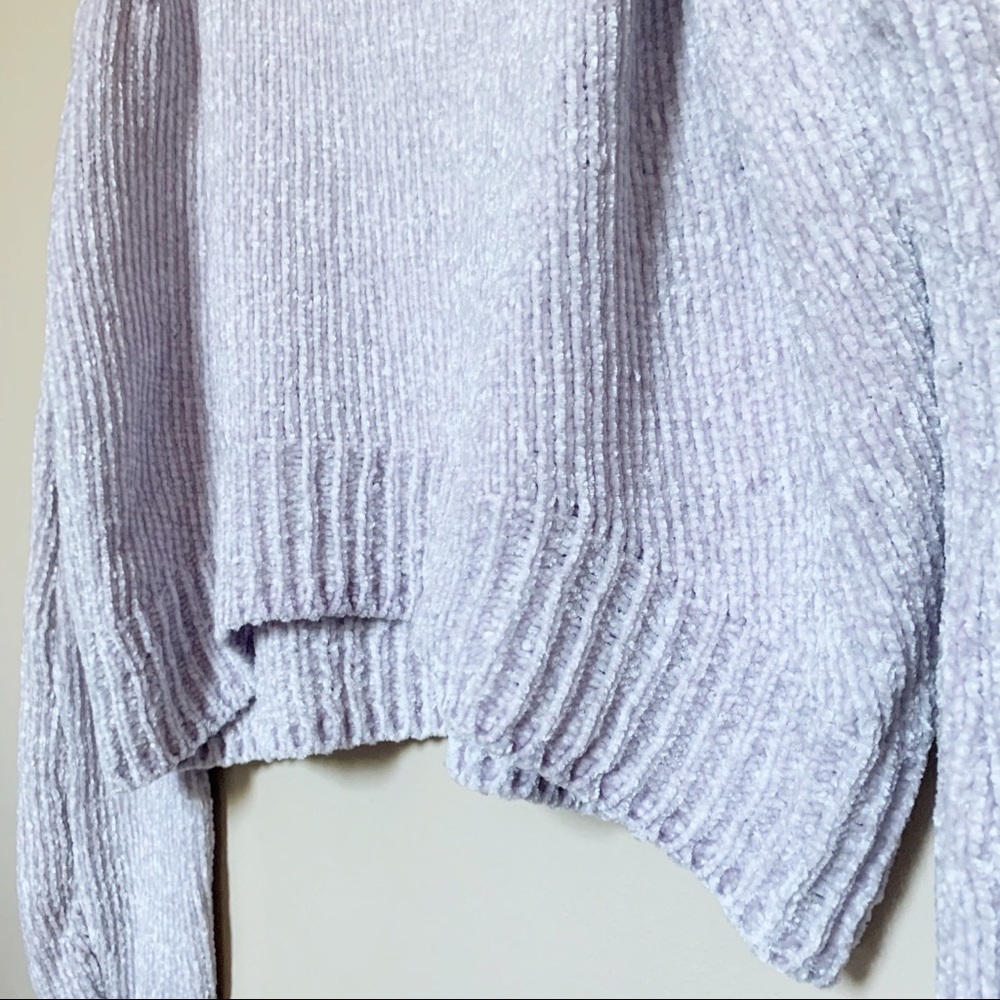 CHARLOTTE RUSSE - lilac knitted sweater Sz M - Picture 3 of 6
